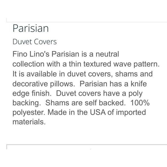 $1440 Fino Lino Italy NWT 1pc QUEEN Duvet Cover Champagne 90”x 94” NWT - Picture 4 of 14
